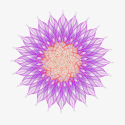 梦幻紫色绽开的花朵素材