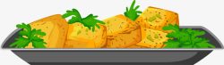 卡通食物蔬菜炸马铃薯矢量图素材