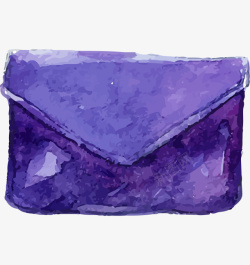 卡通手绘紫色的包素材
