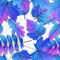 蓝紫色树叶背景素材