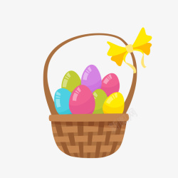 手绘一摞彩蛋矢量图素材