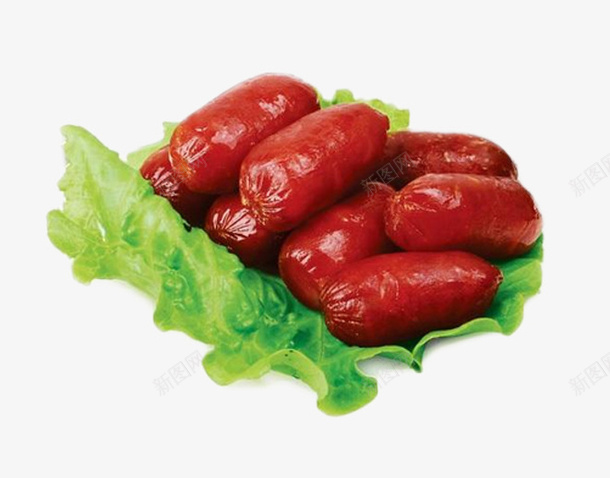 美味的红肠片png免抠素材_88icon https://88icon.com 火腿肠 生菜叶 红肠 美味的 肉制品