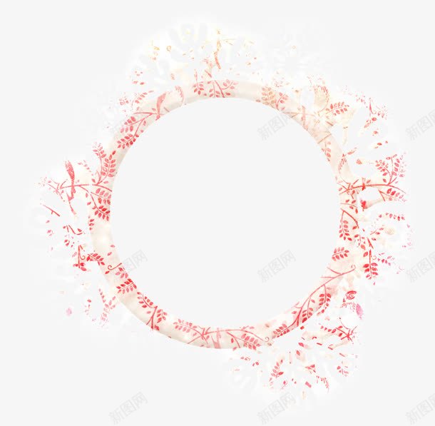 鲜花圆框白色花边png免抠素材_88icon https://88icon.com 白色 花边 鲜花