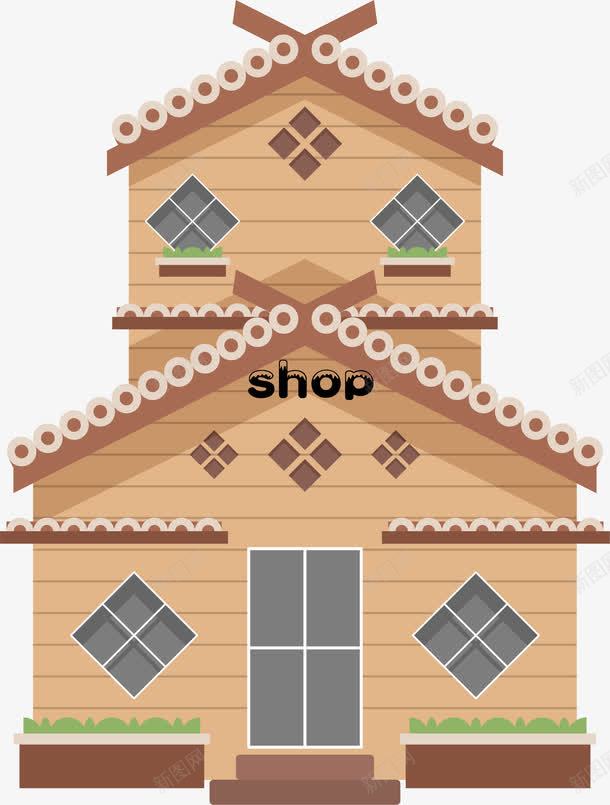 卡通手绘小区商店建筑png免抠素材_88icon https://88icon.com 卡通建筑 可爱 商店 小区商店 小区建筑 建筑 手绘商店