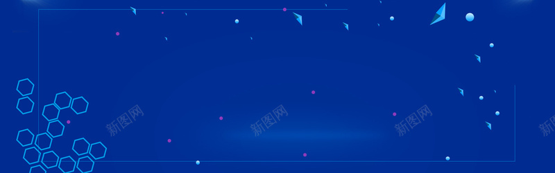 科技感蓝色banner背景psd设计背景_88icon https://88icon.com banner 方框 海报 深蓝色 漂浮物 神秘 科幻 科技感 背景