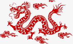红色的龙图案素材