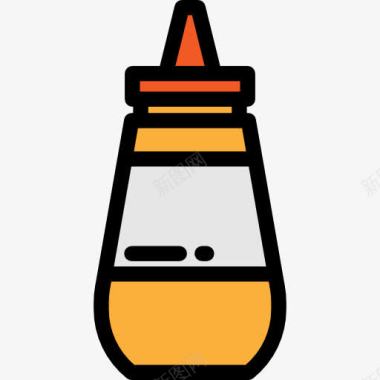 煤气瓶芥末图标图标