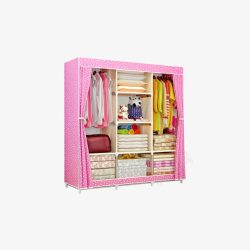 粉色布纹衣柜免费素材