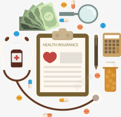 保险计划个人健康保险矢量图高清图片