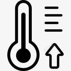 汞测量热温度计图标高清图片