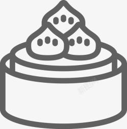 蒸笼里的包子图标素材