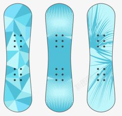 蓝色几何背景滑雪板素材