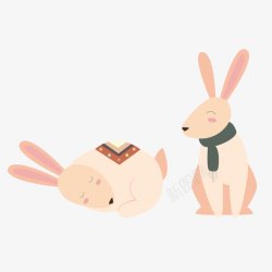 兔子睡觉素材