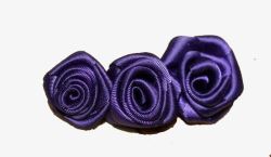 三朵丝带编织的玫瑰花素材