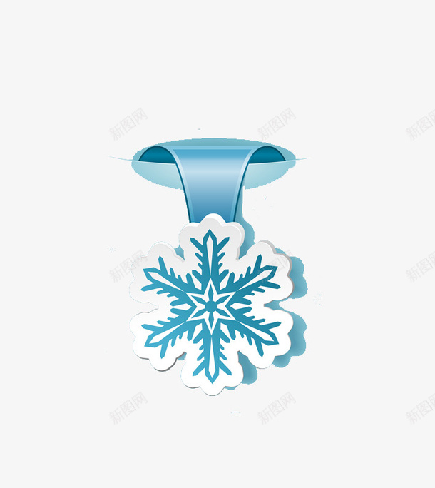 蓝色雪花小标签psd免抠素材_88icon https://88icon.com 剪纸 卡片装饰 小标签 立体 蓝色 雪花