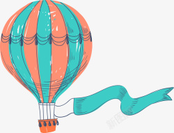 手绘氢气球装饰图素材