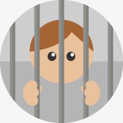 卡通牢笼被监禁的囚犯高清图片