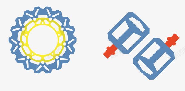 扁平化蓝色脚踏板矢量图eps免抠素材_88icon https://88icon.com 扁平化 脚踏板 蓝色 矢量图