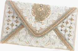 蕾丝珍珠素材一个手包高清图片