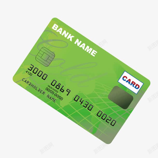 绿色银行卡信用卡矢量图ai免抠素材_88icon https://88icon.com 信用卡 绿色银行卡 银行卡 矢量图