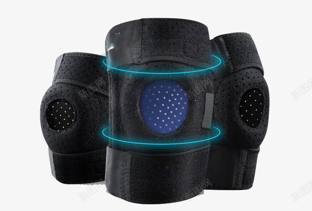 不同型号黑色护膝png免抠素材_88icon https://88icon.com 护膝