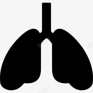健康永远肺氧合图标图标