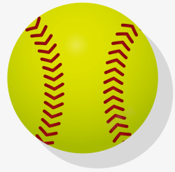 垒球装备垒球圆形卡通风格矢量图高清图片