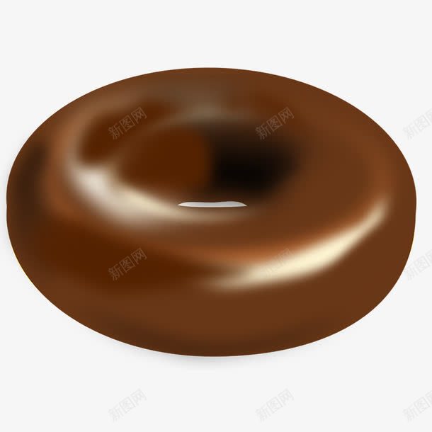 巧克力甜甜圈png免抠素材_88icon https://88icon.com 3D 圆形 美味 食物