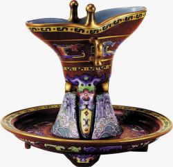 摄影复古花纹瓷器花瓶素材