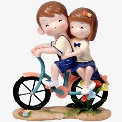 骑自行车的情侣学生礼物素材