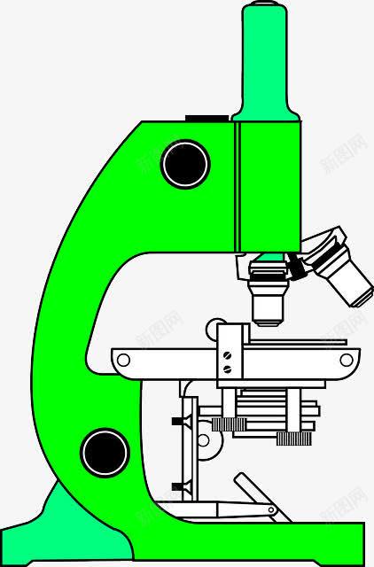 绿色的显微镜png免抠素材_88icon https://88icon.com 手绘 显微镜 研究 科研 试验