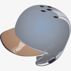 灰色棒球头盔素材