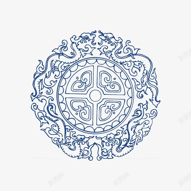 青花瓷图案png免抠素材_88icon https://88icon.com 图案 花纹 青花瓷