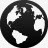 全球浏览器地球世界行星线框单图标图标