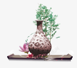案子古式花瓶高清图片