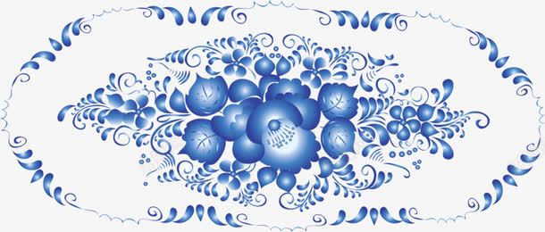 青花瓷花纹装饰png免抠素材_88icon https://88icon.com 花朵装饰 蓝色 装饰 装饰素材 青花瓷