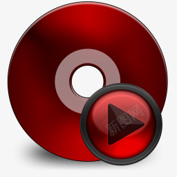 婴儿红CD媒体黑色红红色图标图标