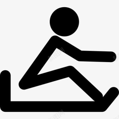 侧视图体操运动员的姿势图标图标
