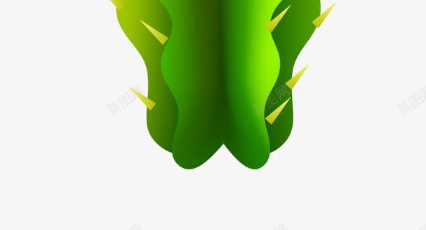 绿色植物仙人球卡通植被png免抠素材_88icon https://88icon.com 仙人掌 植物 绿色