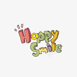 smile字体happy高清图片