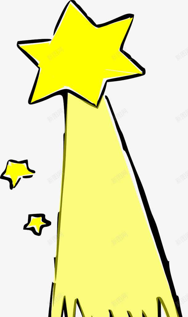 黄色星星png免抠素材_88icon https://88icon.com 六角星 卡通 流星 漫画