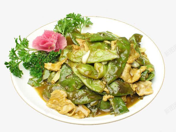 肉焖油豆角png免抠素材_88icon https://88icon.com 中华美食 传统美食 农家菜 家常菜 美味熟菜 肉片豆角 餐饮美食