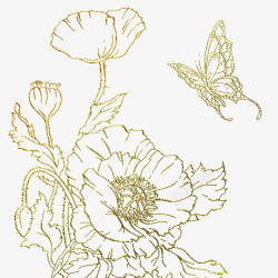 金色花朵素材