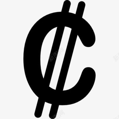 掉钱哥斯达黎加科隆的货币符号图标图标