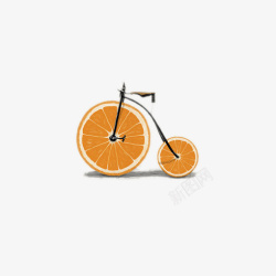 橙子自行车素材