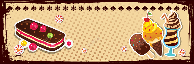 卡通时尚背景矢量图ai设计背景_88icon https://88icon.com 卡通 手绘 时尚 海报banner 甜品 童趣 蛋糕 矢量图