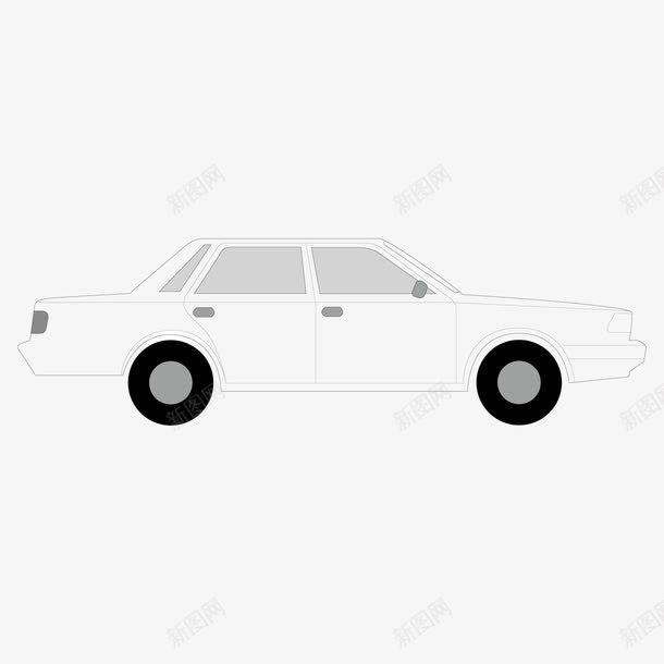 白色商务小轿车png免抠素材_88icon https://88icon.com 商务 小轿车 白色 白色商务