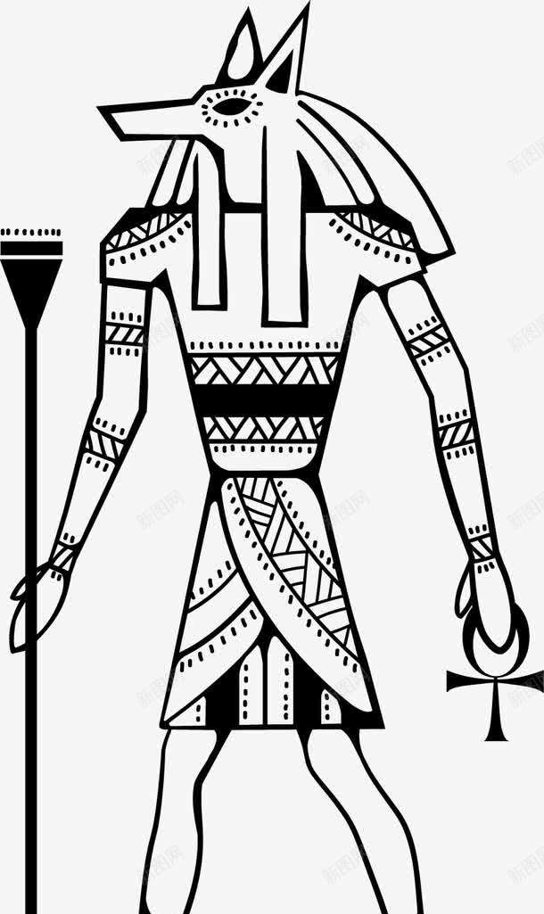 卡通黑色线条古埃及人物画像png免抠素材_88icon https://88icon.com 人物 卡通 古埃及 埃及侍卫 画像 线条 黑色