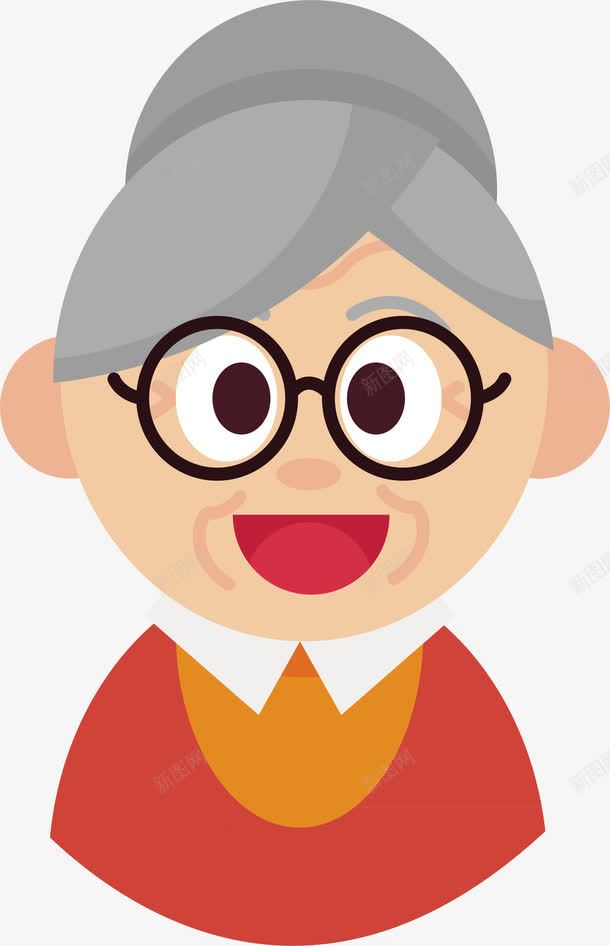 微笑的老奶奶png免抠素材_88icon https://88icon.com 人物肖像 创意 卡通人物 神态动作 精美 老奶奶 老婆婆卡通