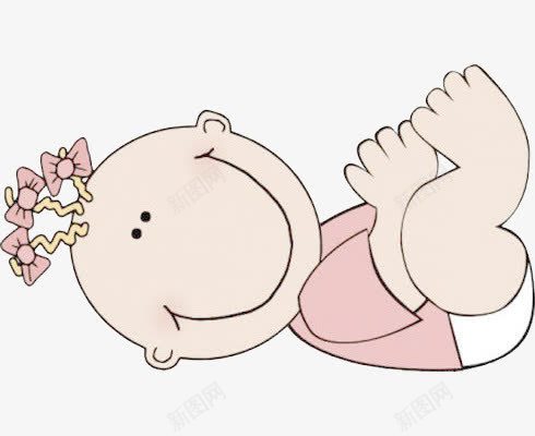 小女孩躺着剪贴画png免抠素材_88icon https://88icon.com 女婴 小女孩 微笑 躺着